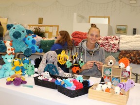 Twylla Strauss of Cozy Creations in Cherhill crocheted at the Country Mamas Show and Sale. The market was held at the Whitecourt Seniors Circle on Saturday and featured approximately 46 vendors from around the region.