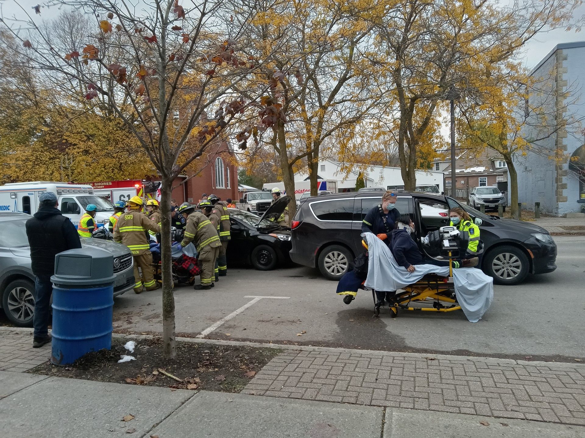 One driver 'breathalyzed and in custody and three injured in Port Elgin