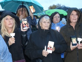 Crowds brave the rain and cold last Friday night to take part in a candlelight vigil to remember the lives of those last in the previous week’s mass shooting and other recent violent incidents in Sault Ste. Marie.