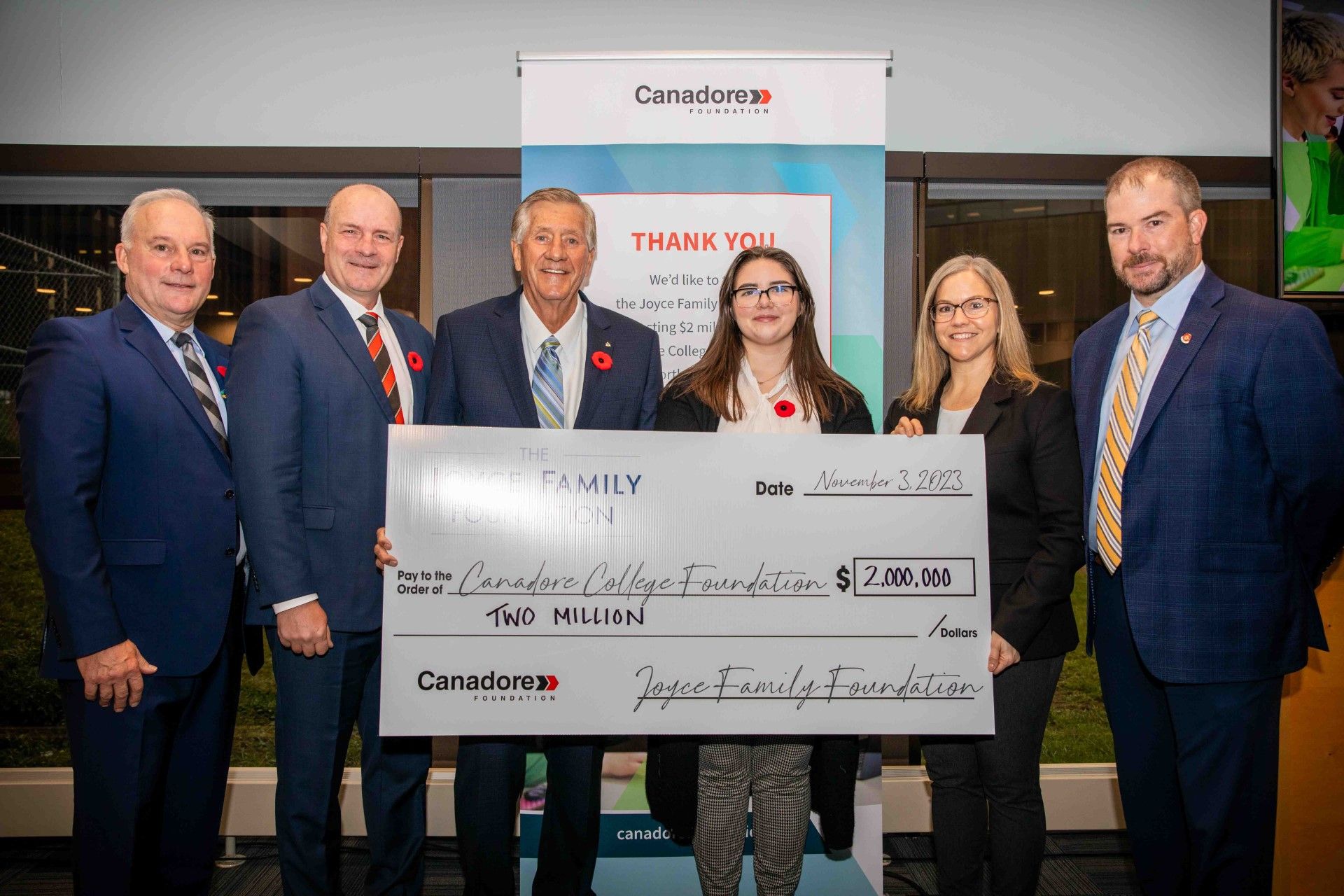 The Joyce Family Foundation donated 2 million to North Bay's college