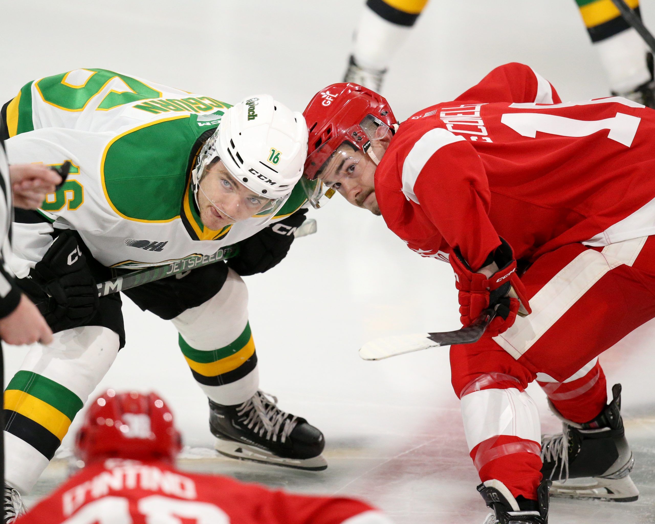 Soo Greyhounds earn a 4 3 win over the Saginaw Spirit in OHL