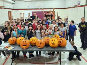 Pumpkin carving at Clinton Public School