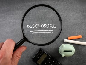 Stock photo / graphic for disclosure