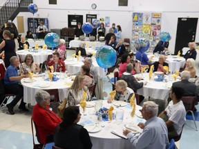 More than 65 people gathered to enjoy gourmet treats from around the world at the Rotary Youth Exchange Celebration Dinner held at GISS on October 18. Lorraine Payette/for Postmedia Network
