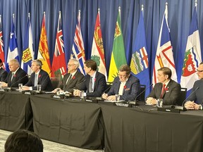 Health care was supposed to be at the top of the agenda at a meeting of the country’s premiers in Halifax on Monday, but the cost of living and the federal carbon tax dominated a press conference with reporters at its close.