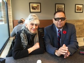 Idris Ben-Tahir, right, frequently visited with Linda Meyer (shown at age 95 in this photo) and checked in on her wellbeing.