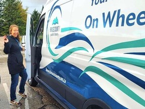 Bruce County Public Library staff member Alyssa Magilsen gets ready to head out in the new Bookmobile, bringing library materials to underserved communities throughout the county. BCPL photo