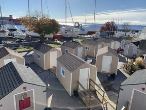 Sleeping cabins at Portsmouth Olympic Harbour in Kingston