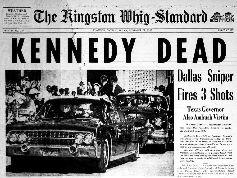 Kennedy Murdered Newspaper from Nov 22 sold 1963~Scottsdale Progress~Day of assasination