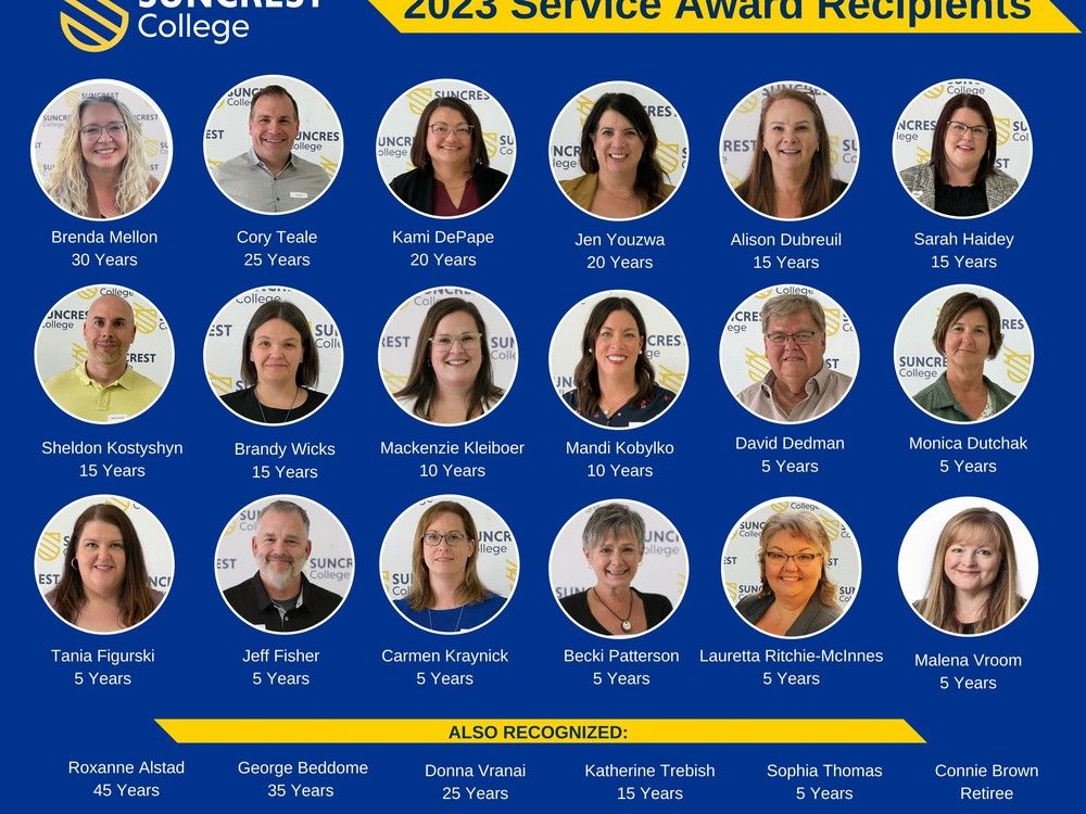 Suncrest College celebrates longserving employees Nipawin Journal