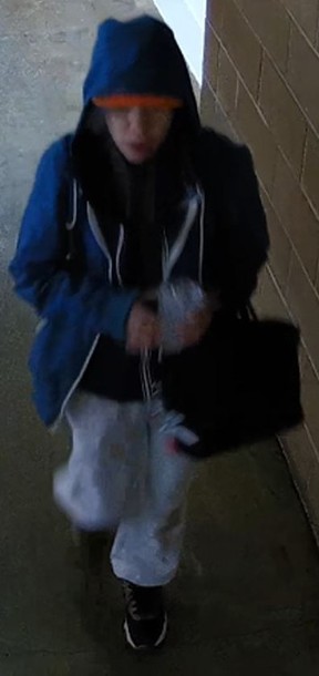 Surveillance image of theft suspect
