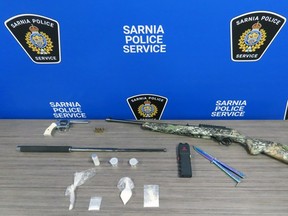 Sarnia police guns and drugs seizure