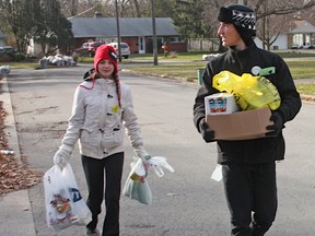St. Patrick's high school students will again be going door-to-door in Sarnia Dec. 2 for the 40th Irish Miracle non-perishable food drive, for the St. Vincent de Paul Society.