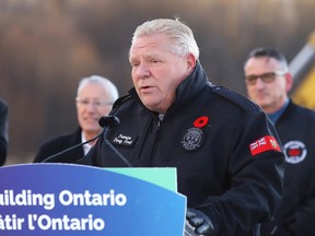 Ontario Premier Doug Ford visited Val Caron to take part in a funding announcement on Thursday November 9, 2023.