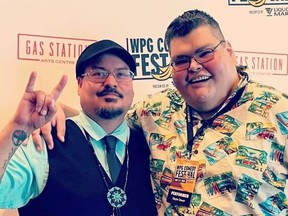 Nelson Mayer and Clayton Stewart pose for a photo at this year's Winnipeg Comedy Festival. The duo will be in Sudbury on Nov. 28 for their "Bad Apples Comedy Show" tour. NELSON MAYER photo