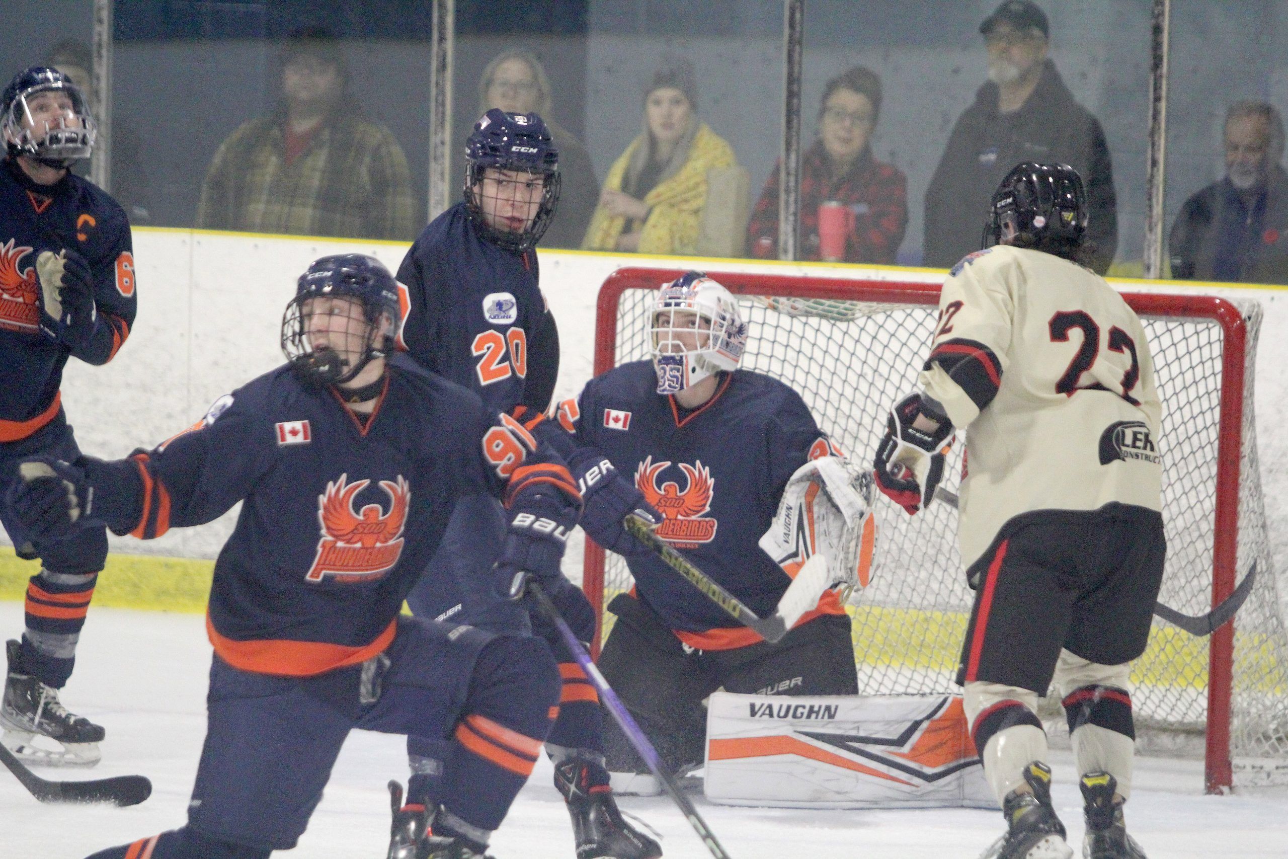 Soo Thunderbirds win 20 over the Blind River Beavers in NOJHL action