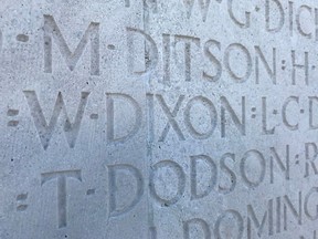 Wilmot Dixon's name is inscribed in the Vimy Memorial in France. He was killed March 1, 1917 about one kilometre from where the memorial stands. His body was never found.
