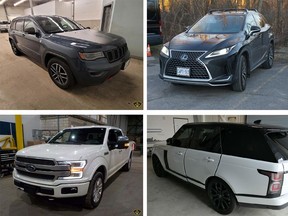 Police recovered 138 stolen vehicles valued at more than $9 million as part of Project Fairfield, a 16-month investigation into an international auto theft ring based out of Windsor. (OPP photos)