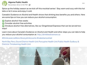 Mocktails made easy in Algoma Public Health alcohol-awareness campaign