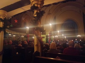 Christmas carol reading at the spire
