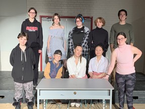 Cast and crew of South Huron District high school play