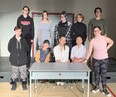 Cast and crew of South Huron District high school play