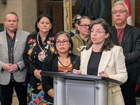 NDP Churchill-Keewatinook Aski MP Niki Ashton at a press conference in Ottawa on Thursday. Handout photo