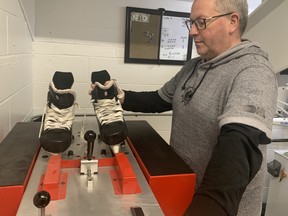 Brantford Bulldogs equipment manager Chris Cook has been selected for the same role with the Canadian team that will play at the World Junior Hockey Championship in Sweden later this month. Cook also served as the equipment manager last year for Canada when it won gold at the WJHC. Photos by Brian Smiley