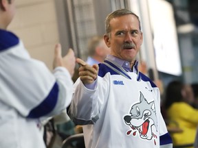 Canadian astronaut Chris Hadfield was in attendance for the Sudbury Wolves game against the Barrie Colts at the Sudbury Community Arena in Sudbury, Ont. on Friday December 1, 2023.