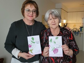 An organization in Sudbury that supports French-speaking women who have experienced violence has worked with women with lived experience to tell their stories. Pictured here are Gaetan Pharand , executive director of Centre Victoria des femmes - Sudbury and Linda Pharand, whose story is captured in the book My Strength, My Power. The women are also cousins.