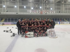 The Brantford 99ers under-16 BB team captured its division at the 52nd annual Wayne Gretzky International Hockey Tournament.