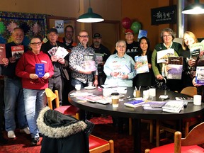 A collection of local authors gather at the Ginger Press Bookstore in downtown Owen Sound for the 38th annual open house Saturday, Dec. 9, 2023. Greg Cowan/The Sun Times