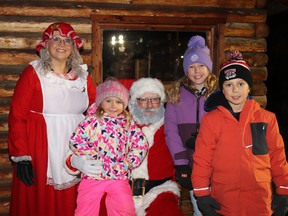In a moment of Christmas magic, Whitecourt kids Charlotte, Evelyn and Ben Hiemstra met Mrs. Claus and Santa during A Night at the North Pole. The Town of Whitecourt hosted the annual event outside the Forest Interpretive Centre on Saturday, Dec. 2.