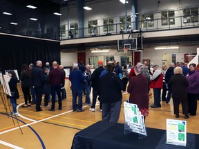 Citizens reviewed plans for a regional Culture and Events Centre in Whitecourt during an open house in November. Town council granted first reading to a borrowing bylaw for the centre during its Dec. 18 meeting.