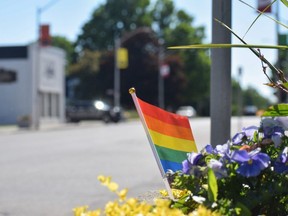 A Pride flag is seen in Norwich in this Postmedia Network file photo.