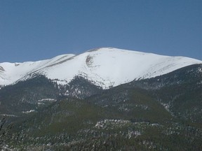 Breckinridge Peak in Clear Creek County, Colorado as seen from Douglas Mountain. Wikimedia Commons