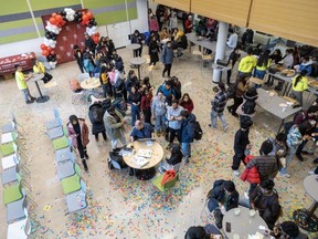 Fanshawe College opened Innovation Village, a hands-on learning centre, in London on Friday, Jan.  26, 2024. Fanshawe, with 4,200 international students, couldn't say how a new federal cap on international student visas will affect its finances.  (Derek Ruttan/The London Free Press)