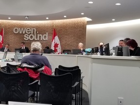 Owen Sound's draft budget proposes a 2.81 per cent municipal hike, after assessment growth is applied. Combined with the county’s 6.3 per cent increase, city residential taxpayers face an overall 3.24 per cent hike a public input meeting heard Monday, Jan. 29, 2024. (Scott Dunn/The Sun Times/Postmedia Network)