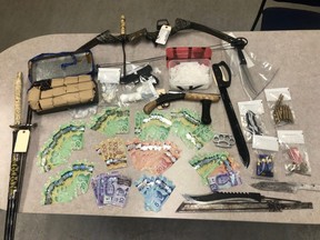 Items siezed by RCMP in Valleyview on Jan. 25, 2024.