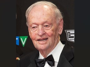 Former Canadian prime minister Jean Chretien at the 25th anniversary of Canada's Walk of Fame at the Metro Toronto Convention Centre on Dec. 2, 2023.