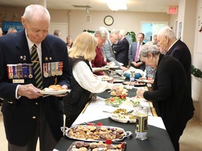 A light lunch was provided after the ceremonies at the annual Levee held at the Royal Canadian Legion Branch 92 Legion on January 1. Lorraine Payette/for Postmedia Network