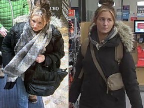 Suspect wanted by the Kingston Police in connection to several thefts from stores downtown Kingston, Ont., on Saturday, January 27, 2024.