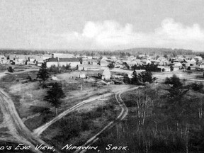 Aerial view of the town of Nipawin