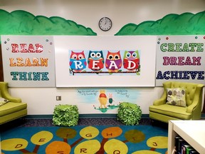 A colourful kids corner in a library