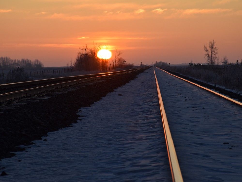 Railway at dawn