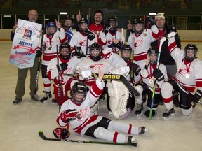 A two-goal performance from Andrew Shewchuk helped propel Cedar Park Red Wings to a 5-2 victory over the Algonquin Thunder and the Atom championship of the 2024 SPHL (Sudbury Playground Hockey League) Police Cup. Supplied Lo-Ellen Lightning Bantams beat the Cedar Park Red Wings 4-1 to take home the 2024 SPHL (Sudbury Playground Hockey League) Police Cup. Supplied