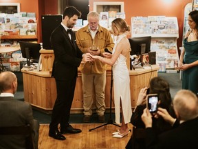 Bookstore wedding