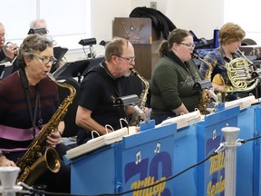 Members of the Hilltop 76 Big Band perform a in this file photo.