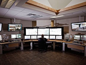 The Totten Mine Control Room in Sudbury. Vale is using remote technology to make mining safer.