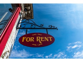 A for-rent sign is pictured here.